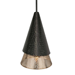Apollo Black/Gold 1 Light Mini Pendant - Ornate Home