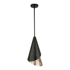 Apollo Black/Gold 1 Light Mini Pendant - Ornate Home