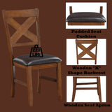 Apollo Espresso PU & Walnut Side Chair (Set of 2) - Ornate Home
