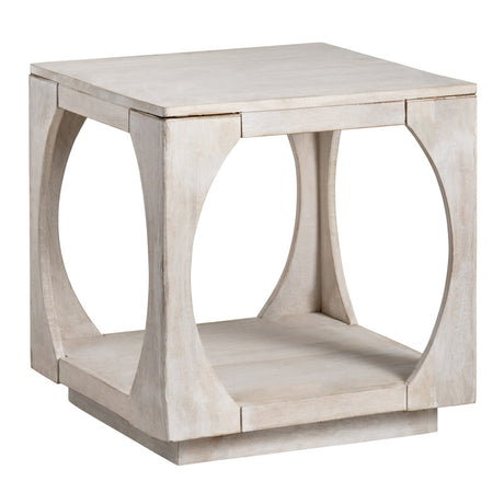 Apollo Tan/White End Table - Ornate Home