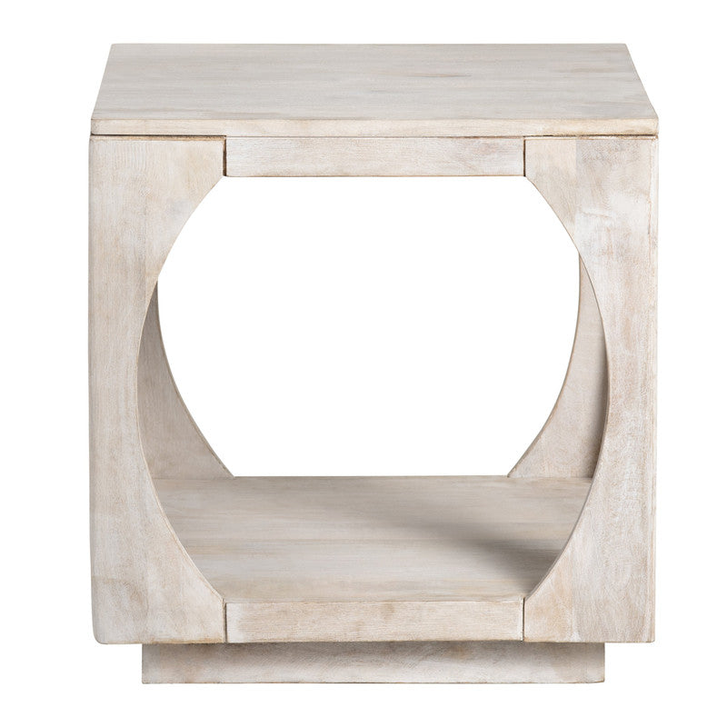 Apollo Tan/White End Table - Ornate Home