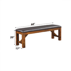 Apollo Upholstered Dining Bench in Walnut - Ornate Home