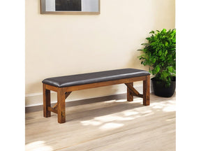 Apollo Upholstered Dining Bench in Walnut - Ornate Home