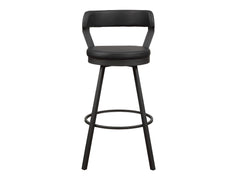 Appert Black/Dark Gray Swivel Pub Height Chair (Set of 2) - Ornate Home