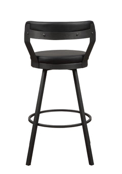 Appert Black/Dark Gray Swivel Pub Height Chair (Set of 2) - Ornate Home