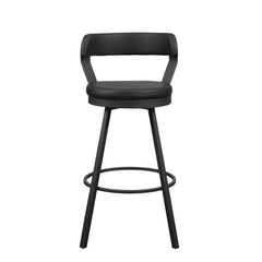 Appert Black/Dark Gray Swivel Pub Height Chair (Set of 2) - Ornate Home