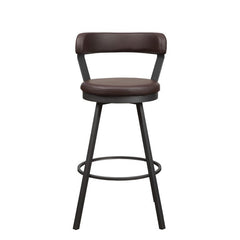 Appert Brown/Dark Gray Swivel Pub Height Chair (Set of 2) - Ornate Home
