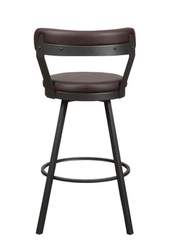 Appert Brown/Dark Gray Swivel Pub Height Chair (Set of 2) - Ornate Home