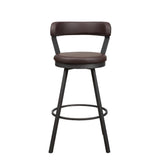 Appert Brown/Dark Gray Swivel Pub Height Chair (Set of 2) - Ornate Home