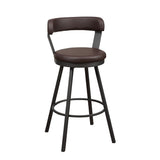 Appert Brown/Dark Gray Swivel Pub Height Chair (Set of 2) - Ornate Home