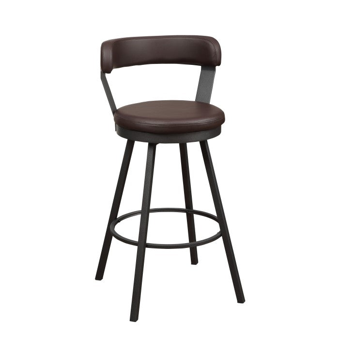 Appert Brown/Dark Gray Swivel Pub Height Chair (Set of 2) - Ornate Home
