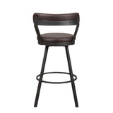 Appert Brown/Dark Gray Swivel Pub Height Chair (Set of 2) - Ornate Home