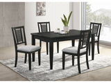 Appleton Washed Black 5-piece Dining Room Set - Ornate Home