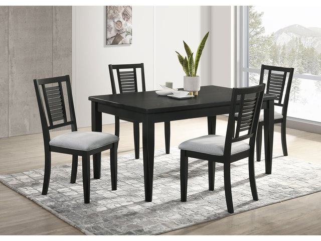 Appleton Washed Black 5-piece Dining Room Set - Ornate Home