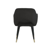 Applewood Black Velvet & Gold Accent Chair - Ornate Home