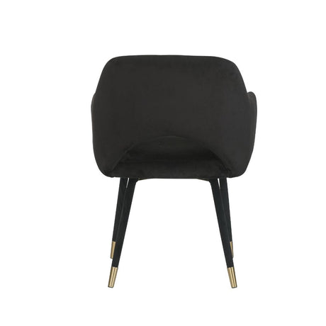 Applewood Black Velvet & Gold Accent Chair - Ornate Home