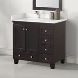 Aprea White/Espresso Vanity Set - Ornate Home
