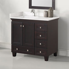 Aprea White/Espresso Vanity Set - Ornate Home