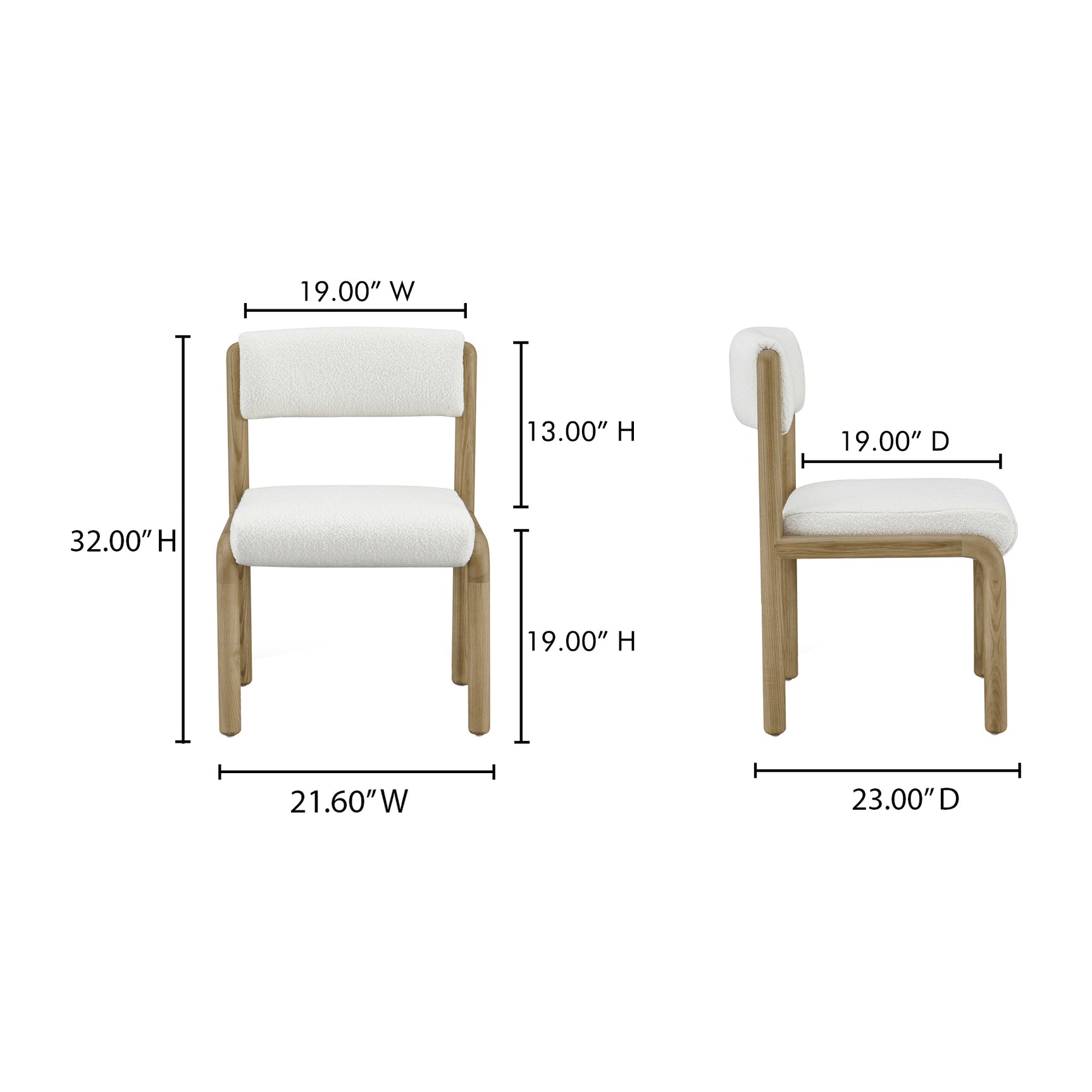 April White Dining Chair (Set of 2) - Ornate Home