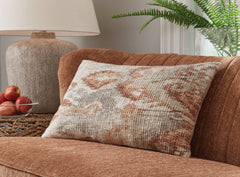 Aprover Rust/Gray/White Pillow - Ornate Home