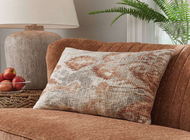 Aprover Rust/Gray/White Pillow - Ornate Home
