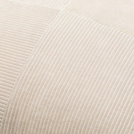 Aqil Beige Corduroy Patchwork Accent Pillow - Ornate Home