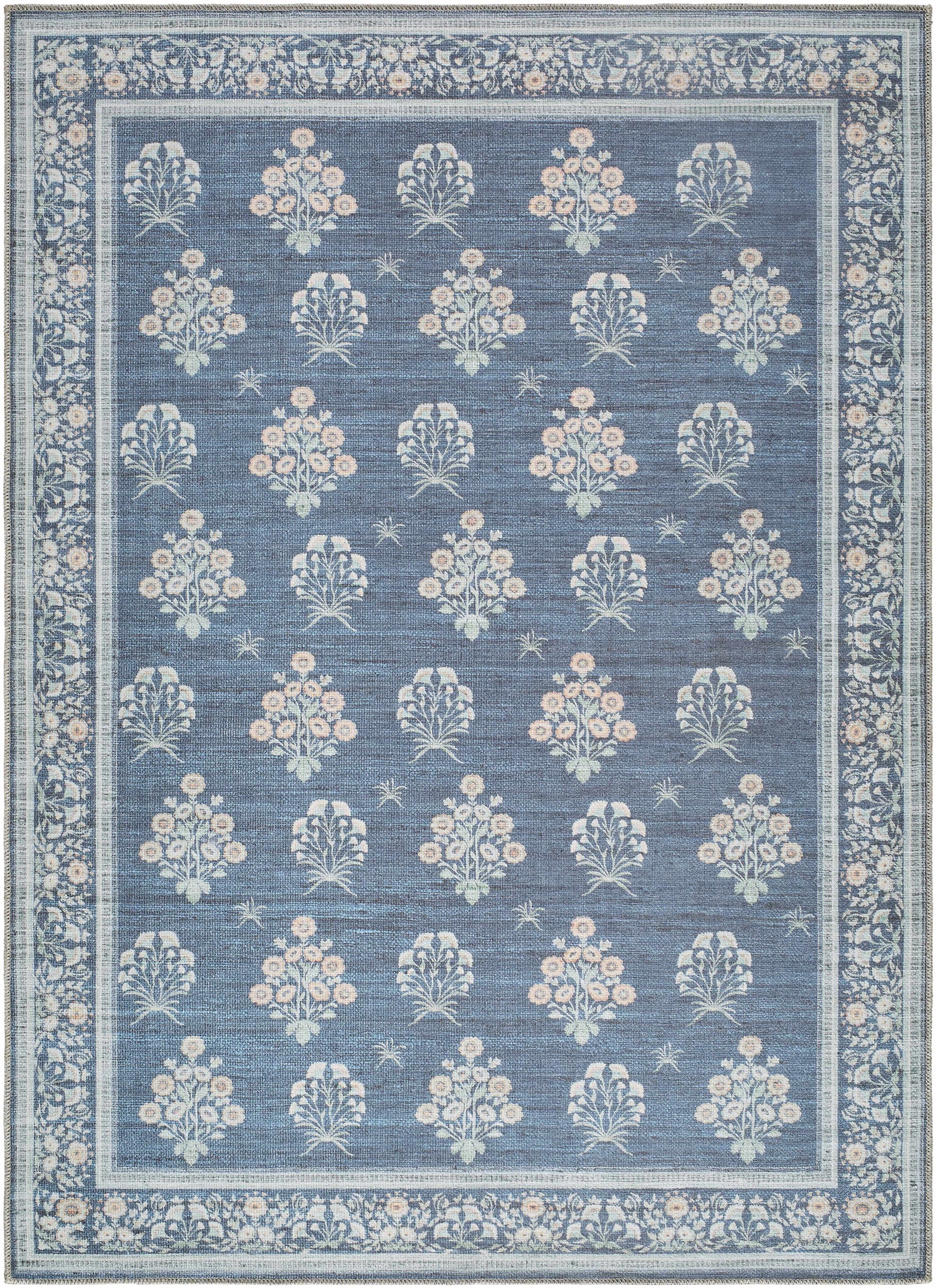 Aquene Denim Washable Area Rug - Ornate Home