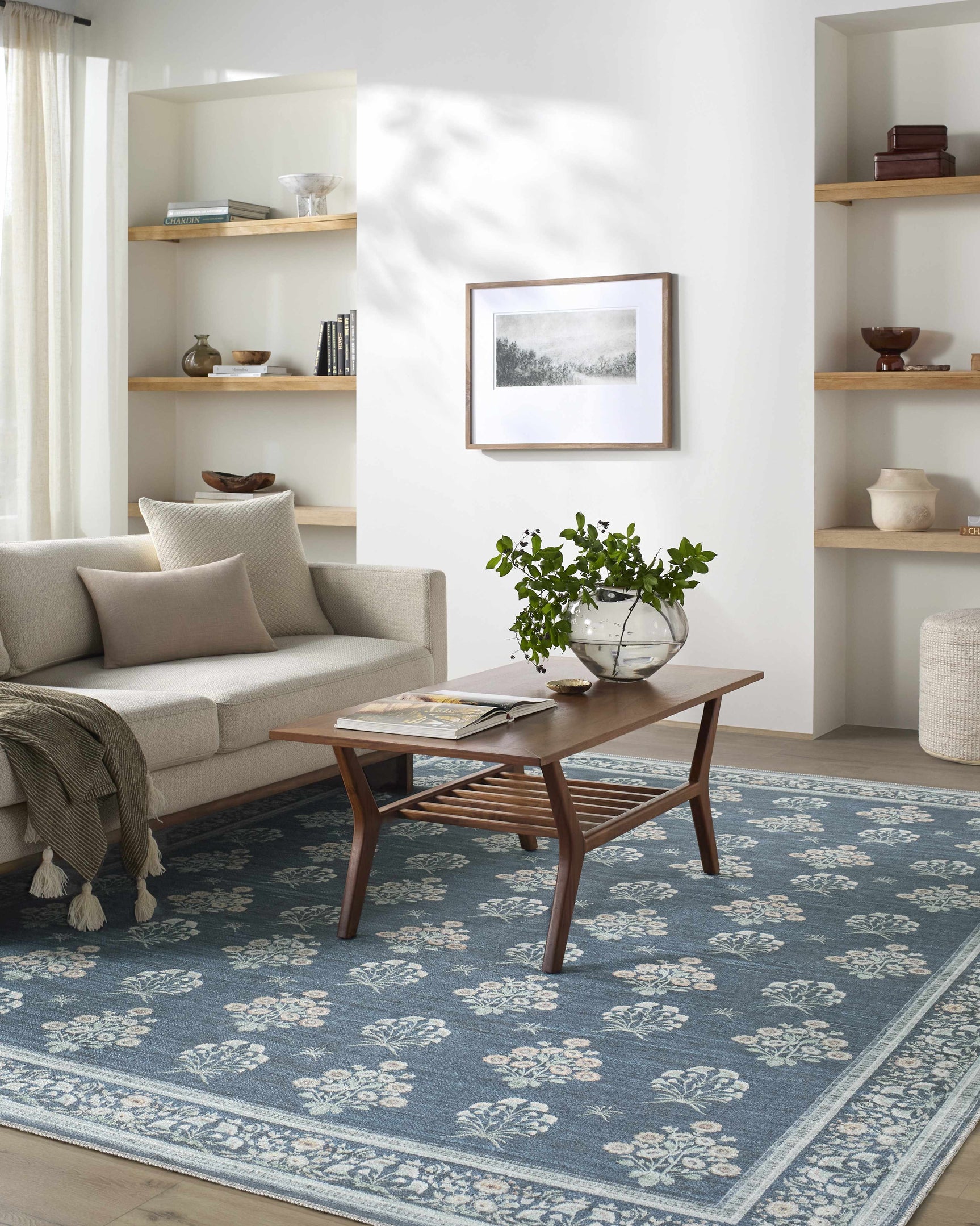 Aquene Denim Washable Area Rug - Ornate Home