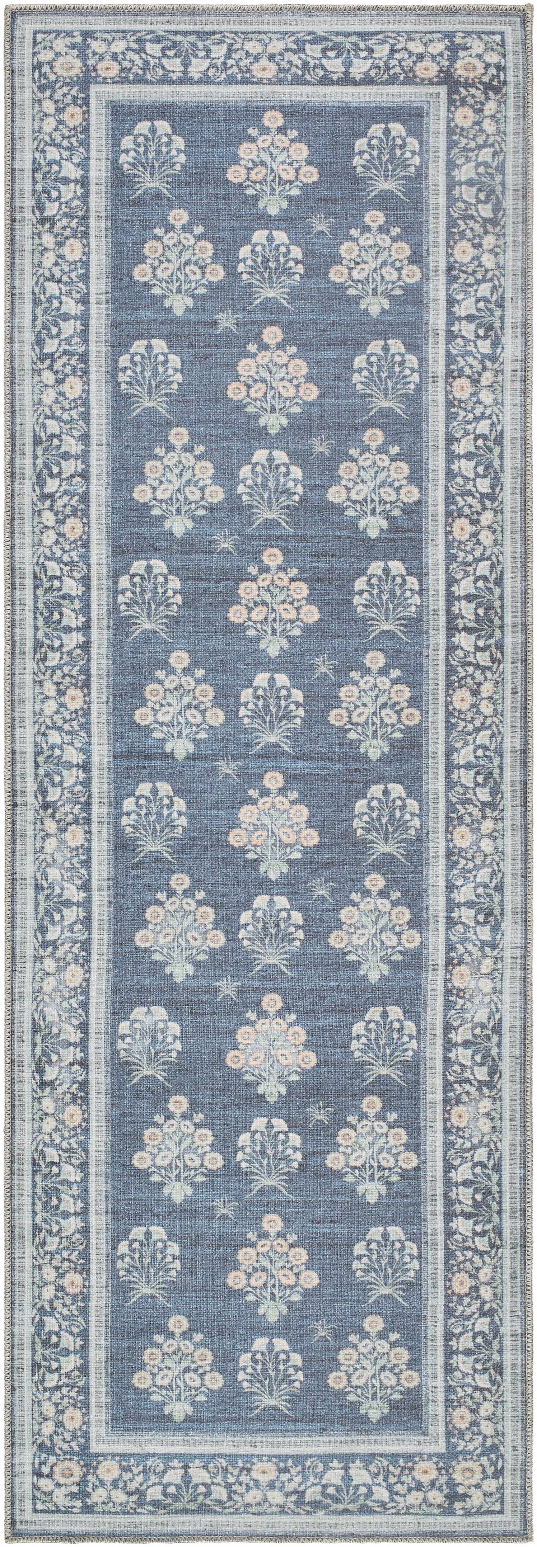 Aquene Denim Washable Area Rug - Ornate Home
