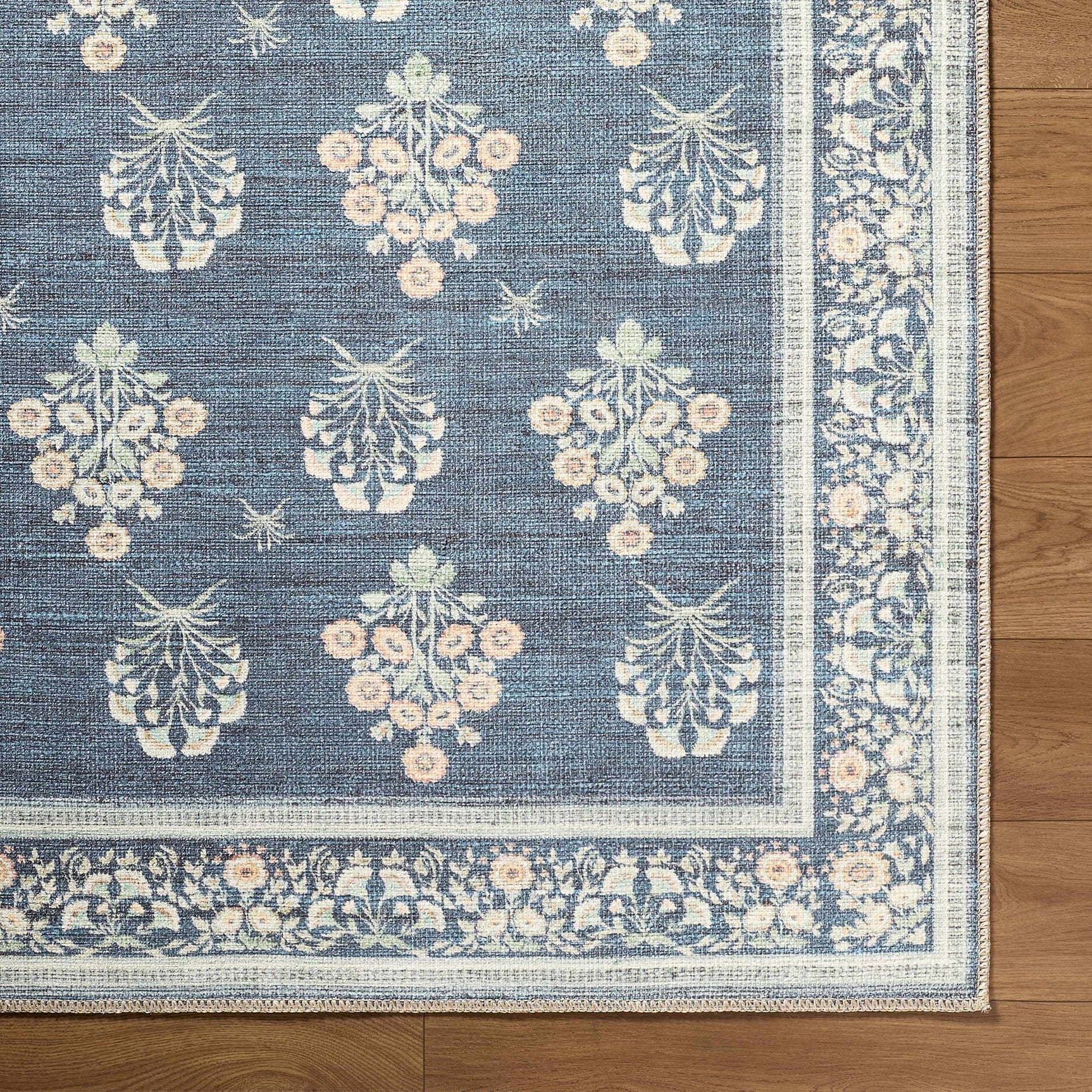 Aquene Denim Washable Area Rug - Ornate Home