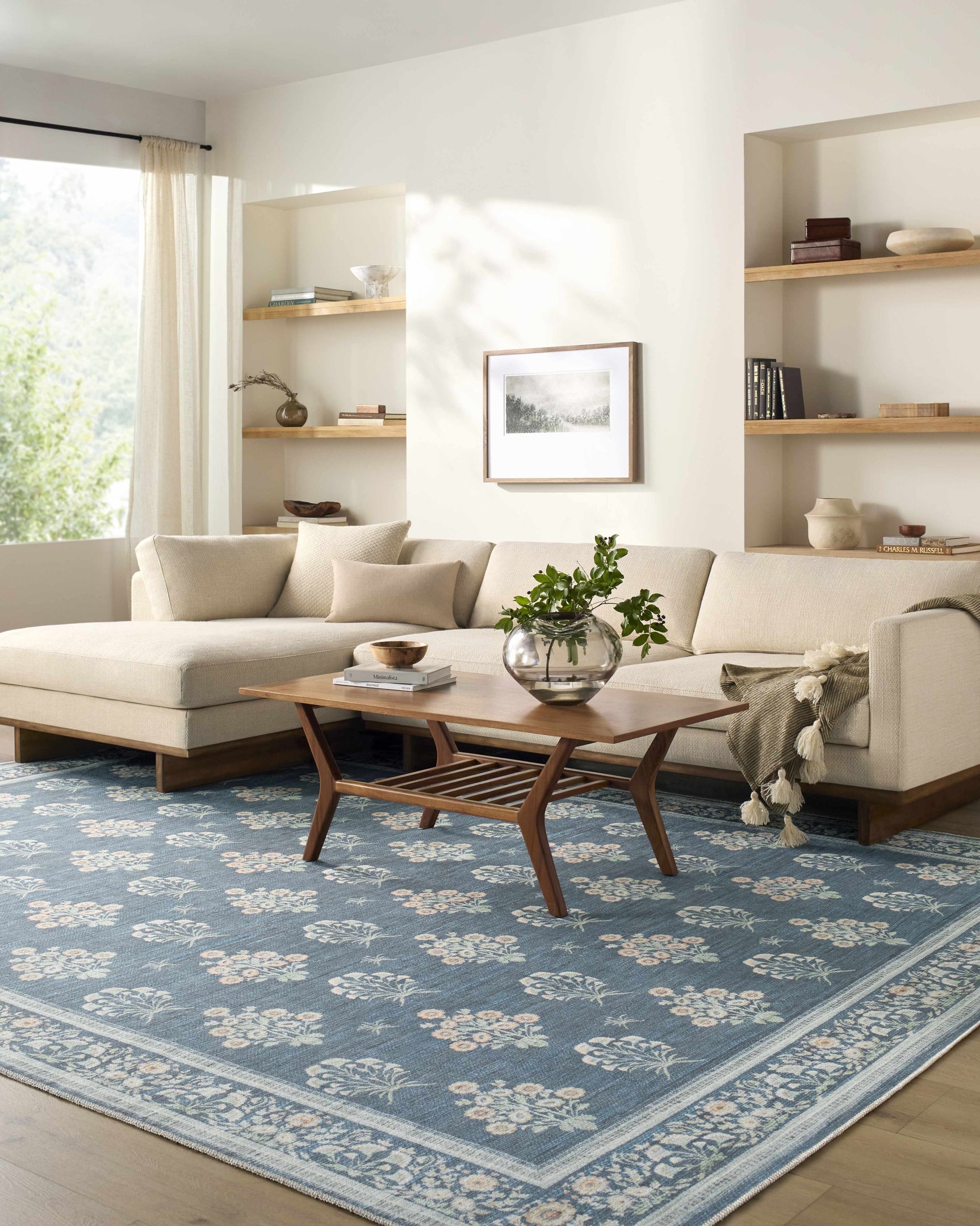 Aquene Denim Washable Area Rug - Ornate Home
