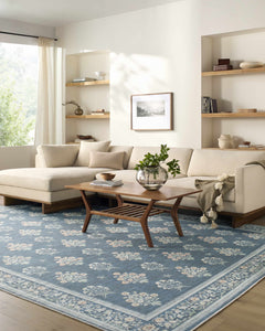Aquene Denim Washable Area Rug - Ornate Home
