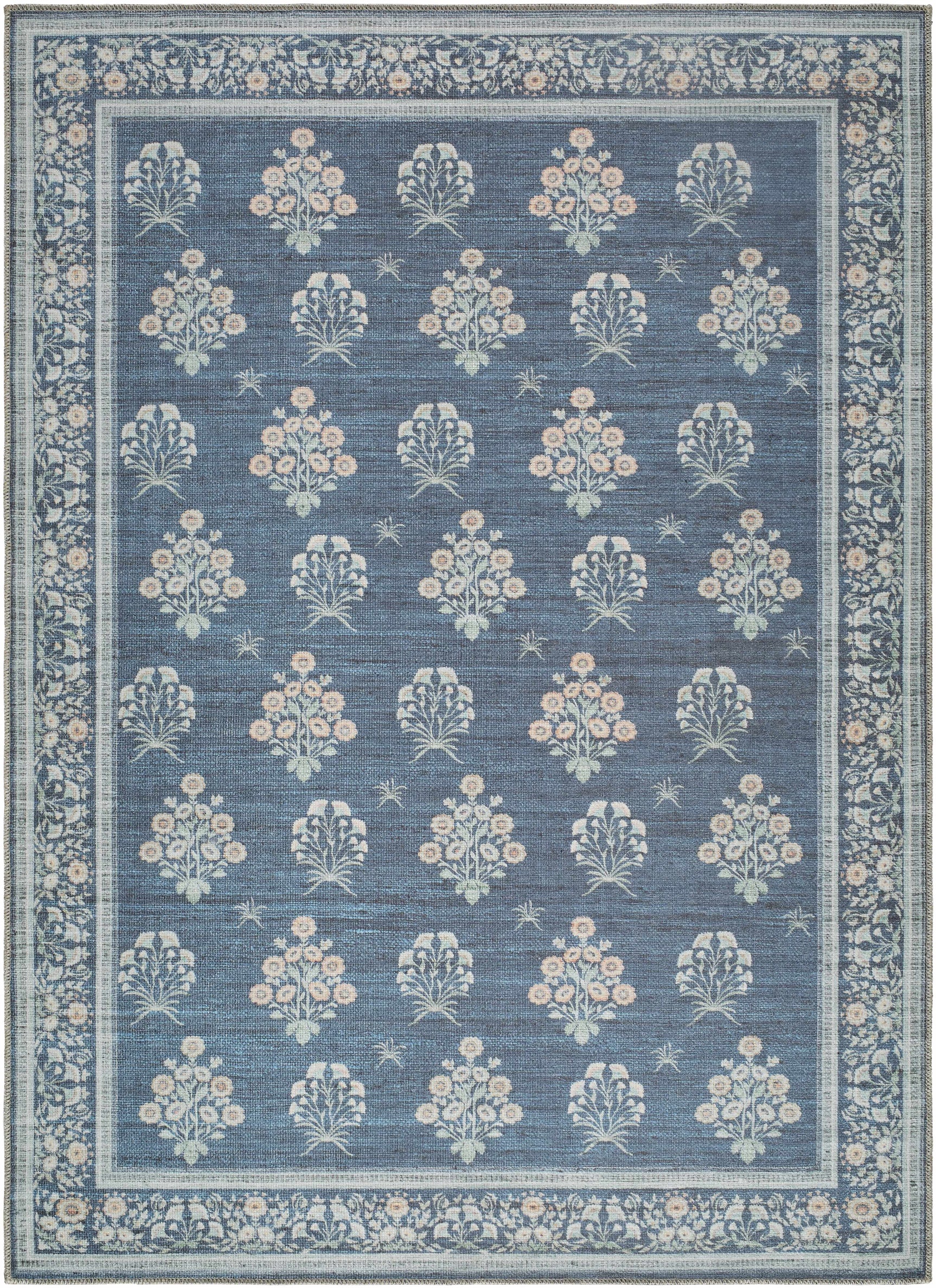 Aquene Denim Washable Area Rug - Ornate Home