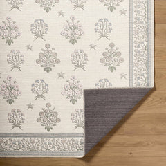 Aquene Ivory Washable Area Rug - Ornate Home