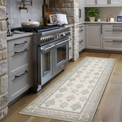 Aquene Ivory Washable Area Rug - Ornate Home