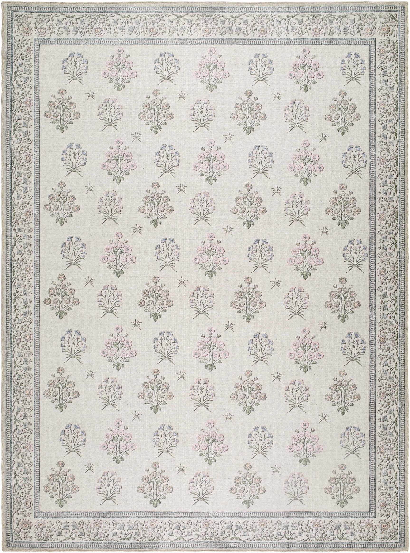 Aquene Ivory Washable Area Rug - Ornate Home