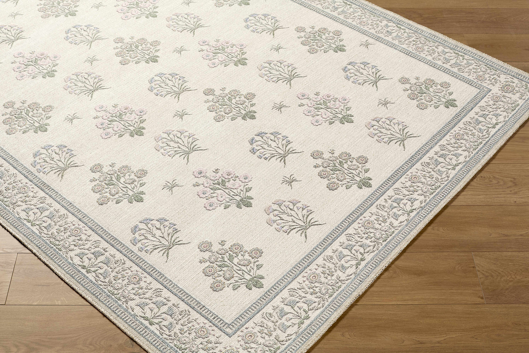 Aquene Ivory Washable Area Rug - Ornate Home
