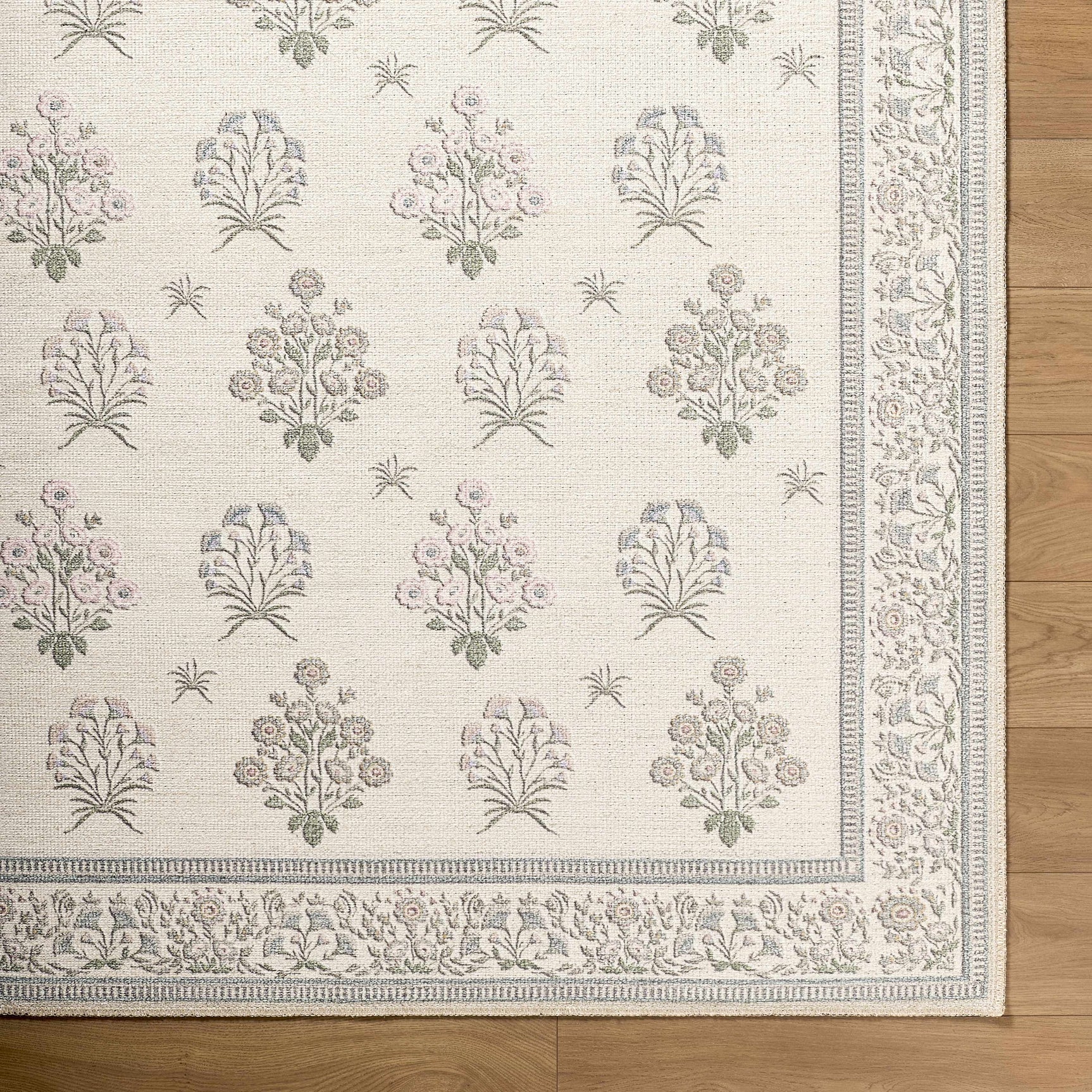 Aquene Ivory Washable Area Rug - Ornate Home