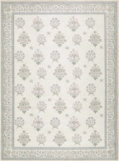 Aquene Ivory Washable Area Rug - Ornate Home