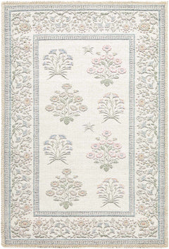 Aquene Ivory Washable Area Rug - Ornate Home