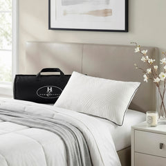 Aquila White Queen Size Shredded Memory Foam Pillow - Ornate Home