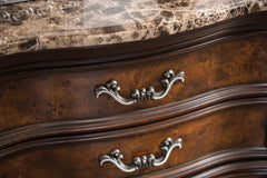 Aquilina Cherry/Oak 5 Pc. Queen Bedroom Set w/ Chest - Ornate Home