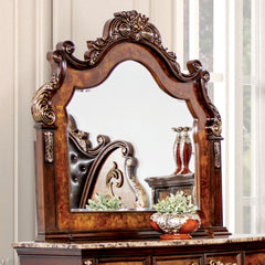 Aquilina Cherry/Oak 5 Pc. Queen Bedroom Set w/ Chest - Ornate Home