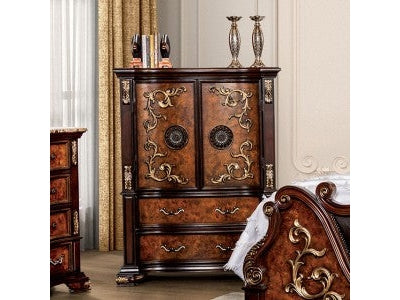 Aquilina Cherry/Oak Chest - Ornate Home