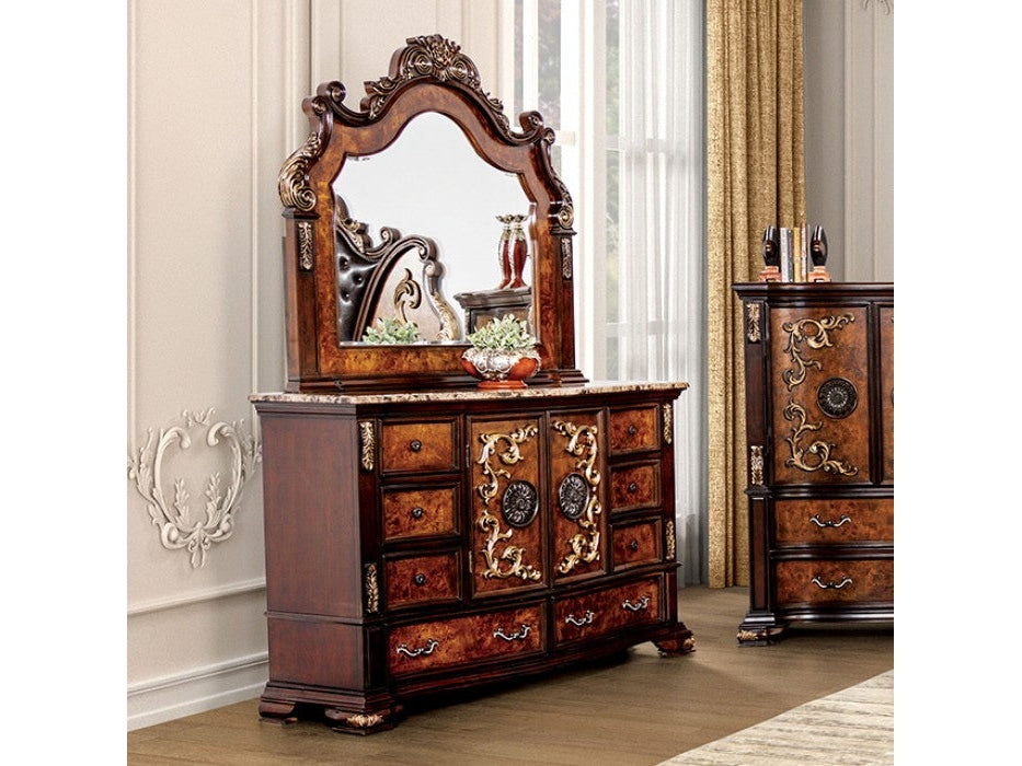 Aquilina Cherry/Oak Dresser - Ornate Home
