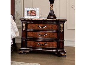 Aquilina Cherry/Oak Nightstand - Ornate Home