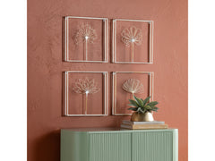 Arabello White/Gold Wall Art (Set Of 4) - Ornate Home
