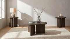 Aragon Dark Rustic Mango Coffee Table Set - Ornate Home