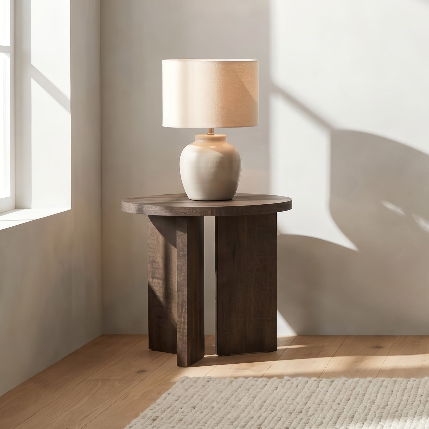 Aragon Dark Rustic Mango End Table - Ornate Home