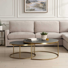 Aragon Gray Nesting Coffee Tables (Set of 2) - Ornate Home